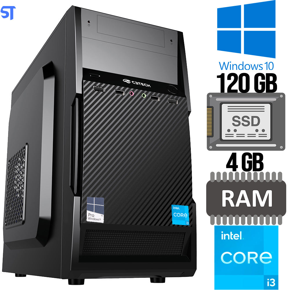 Computador Core i3-2100-HD SSD 120GB -Memória Ram 4GB- Com Monitor 18,5 HDMI- Teclado e Mouse