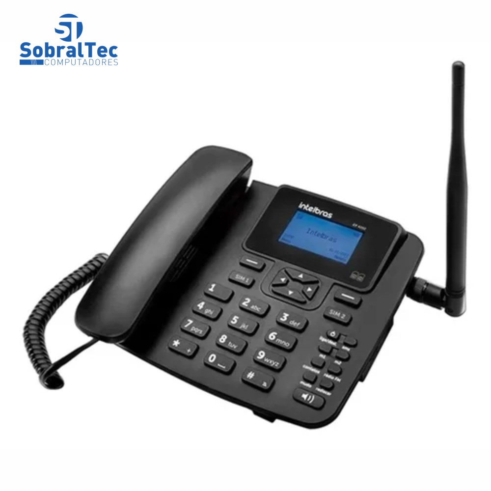 Telefone Celular Fixo Intelbras Dual Chip CF4202 GSM Preto