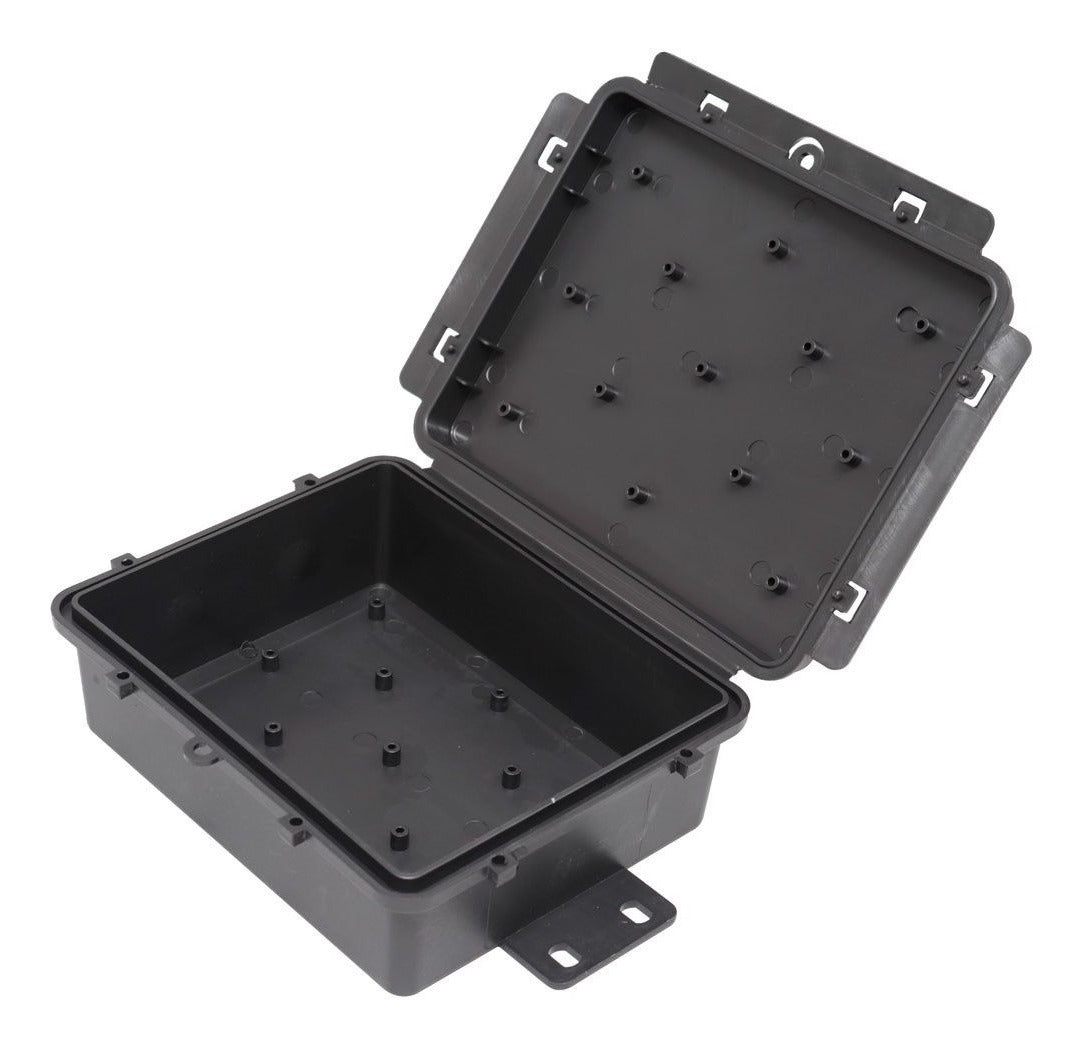 Caixa Hermética Preta Multiuso Mini 17x13,5x6,5cm Vedada Completa Multitoc