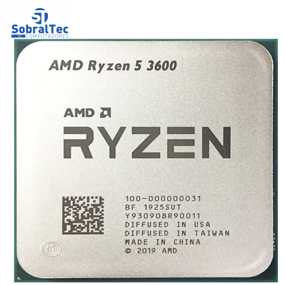 Computador Gamer Ryzen 5 3600-Memória 8GB- HD SSD 256GB - Placa Vídeo GTX970 4GB 256Bit