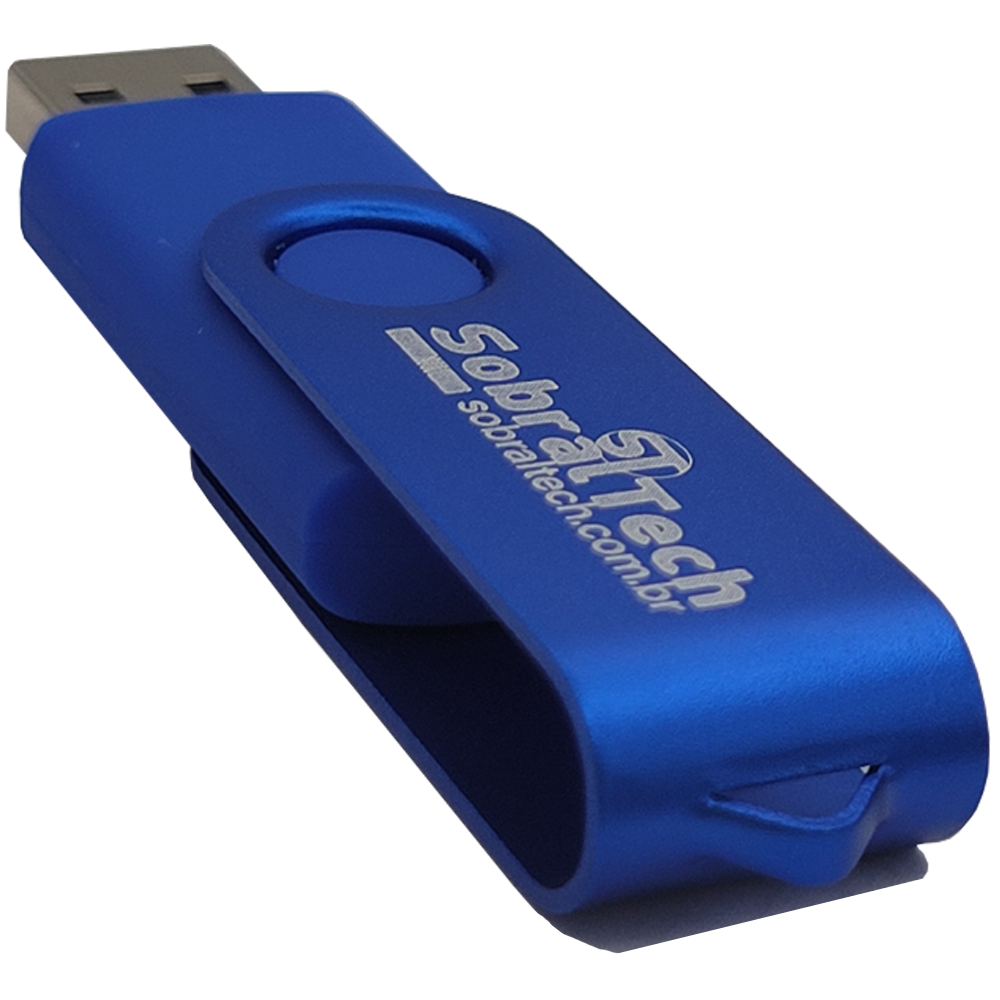 Pen Drive SobralTech 8GB Flash USB 2.0 Acabamento em Metal