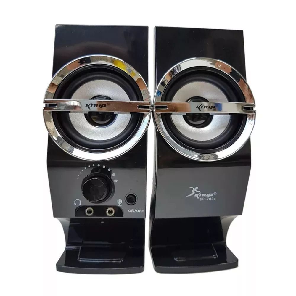 Caixa De Som Para Notebook Pc P2 12W 40Ohms Usb 2.0 Knup KP-7024