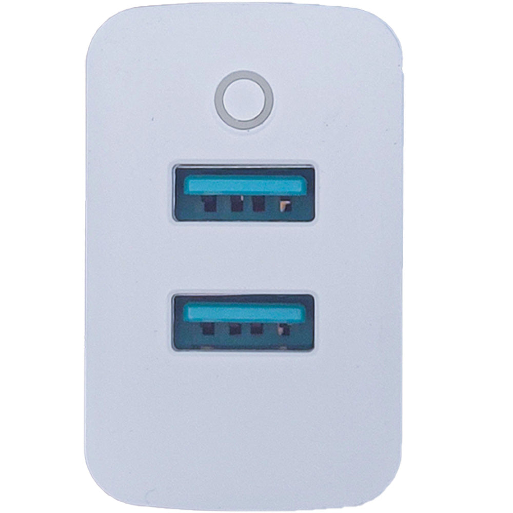 Fonte Carregador Rápido Com 2 Portas USB A 3.1A Inova Branco Com Cinza - KV-5247
