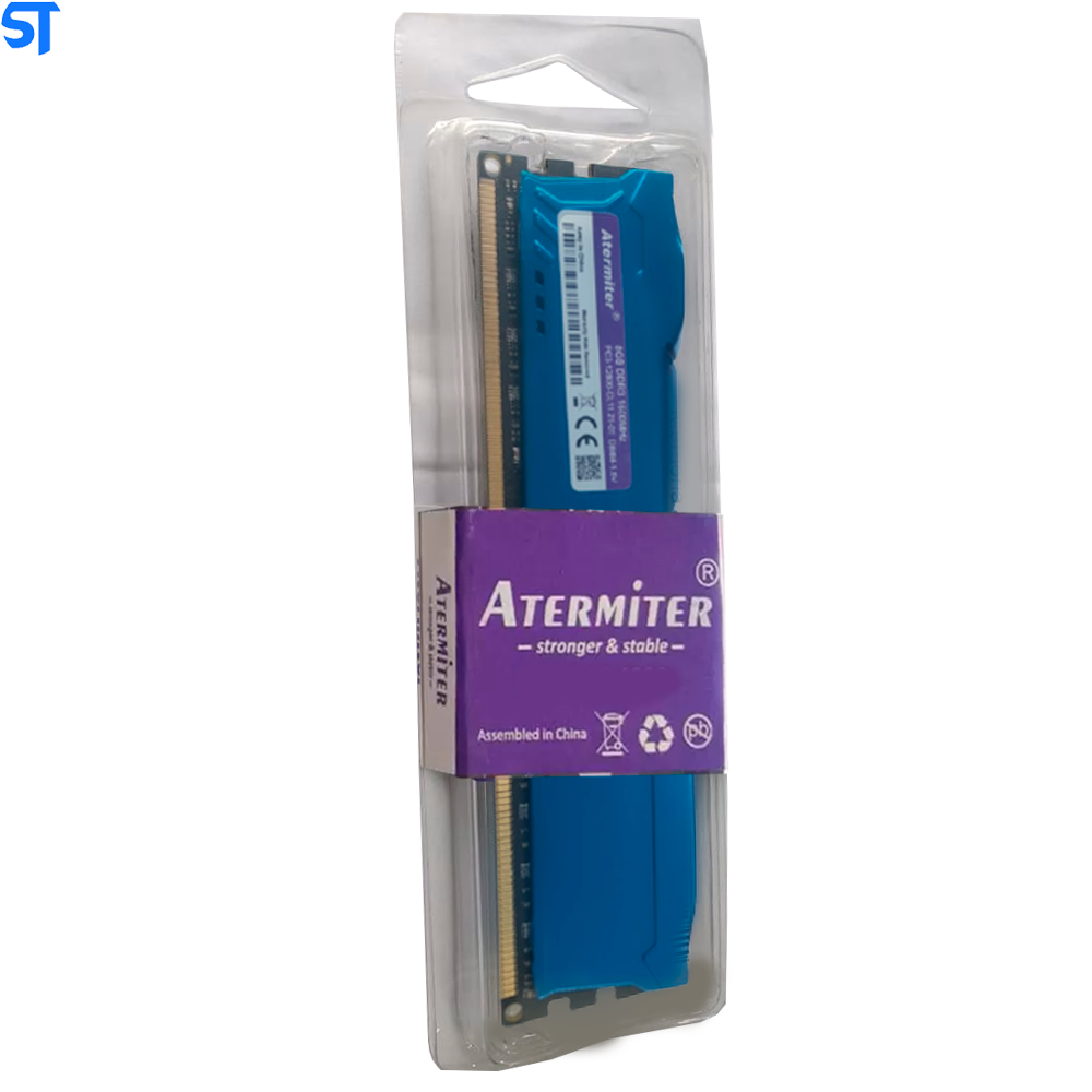 Memoria Ram Desktop DDR3  8GB 1600MHz Atermiter Azul
