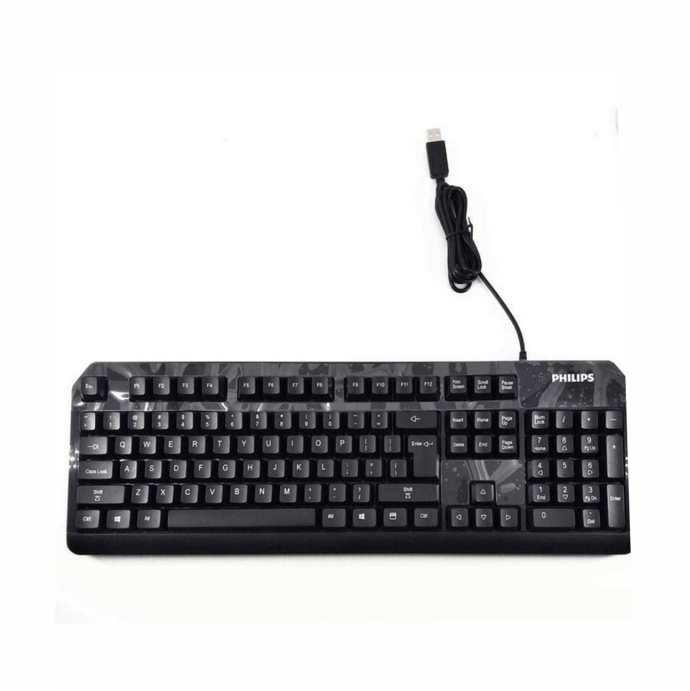 Kit Teclado e Mouse Wired Simplicity Compacto Designe Philips C212
