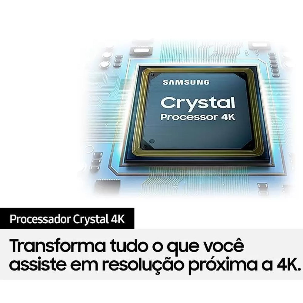 Smart TV 60" UHD 4K Samsung 60AU7700, Processador Crystal 4K, Tela sem limites, Visual Livre de Cabos, Alexa built in, C