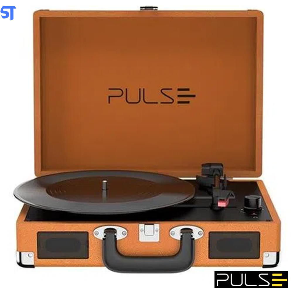 Vitrola Pulse Retro Berry Suitcase Turntable - SP364 Bluetooth