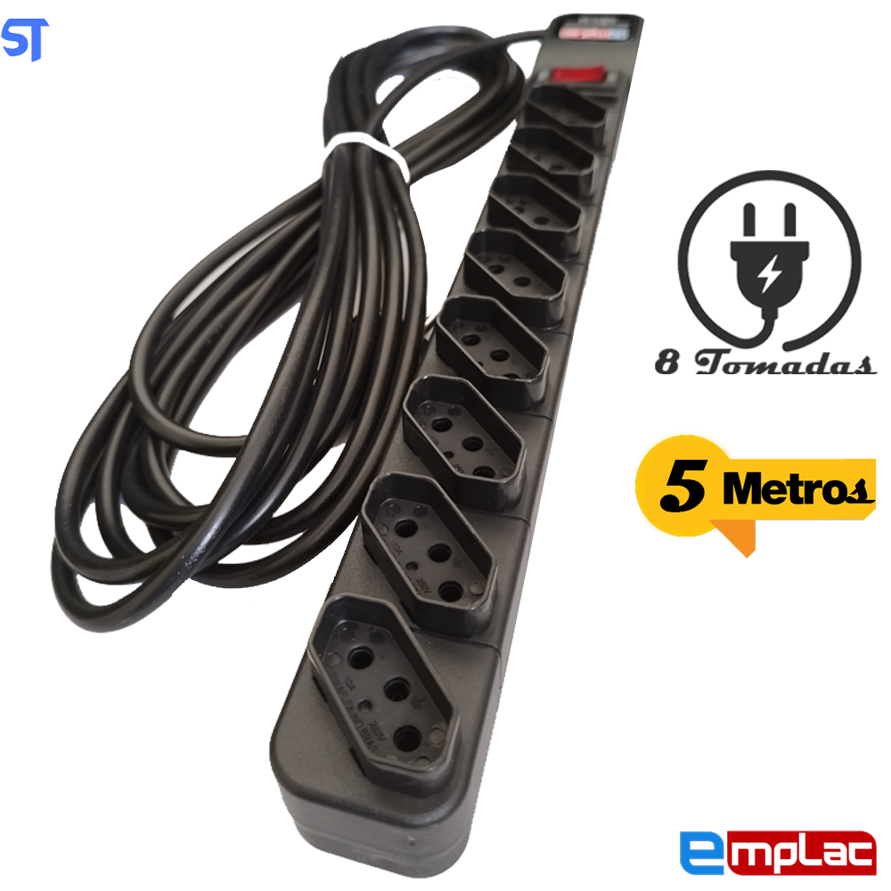 Protetor Eletrico Rearme Premium 8 Tom 5 Metros