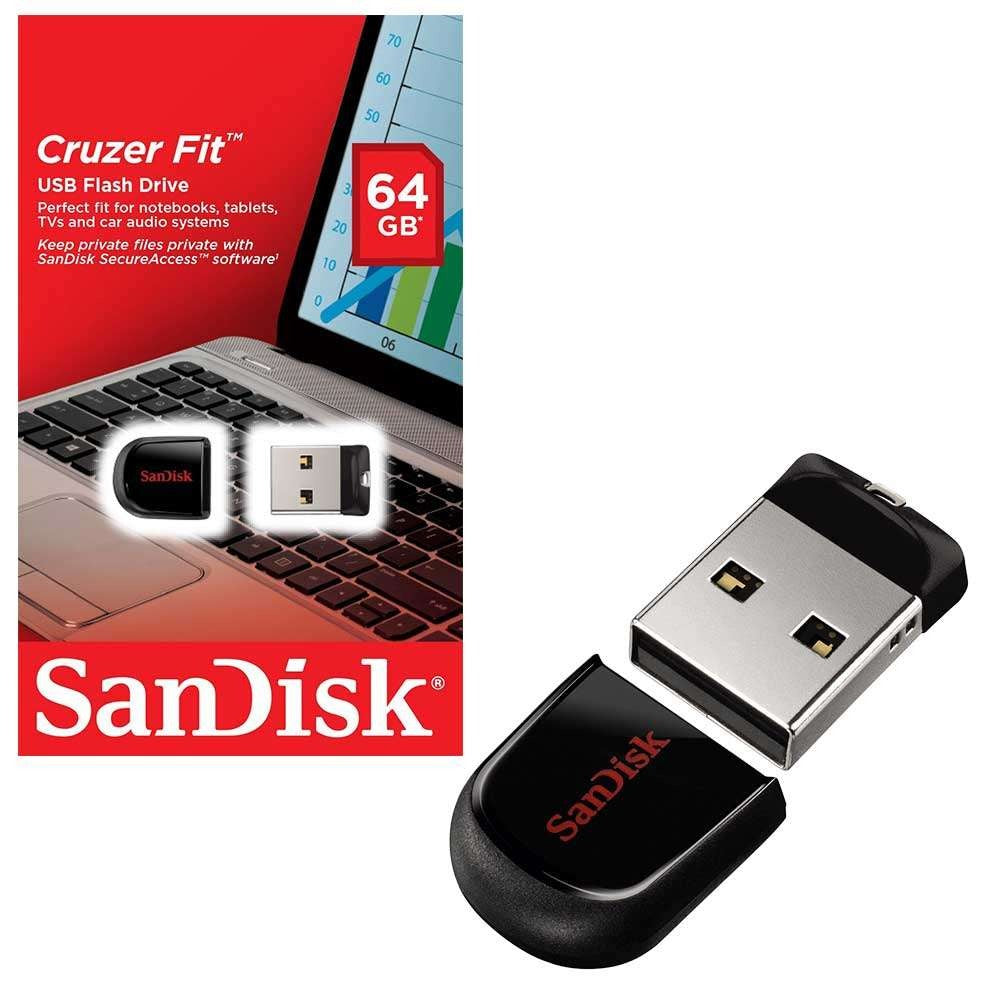Pen Drive Nano 64 GB Sandisk Cruzer Fit Usb Flash Drive