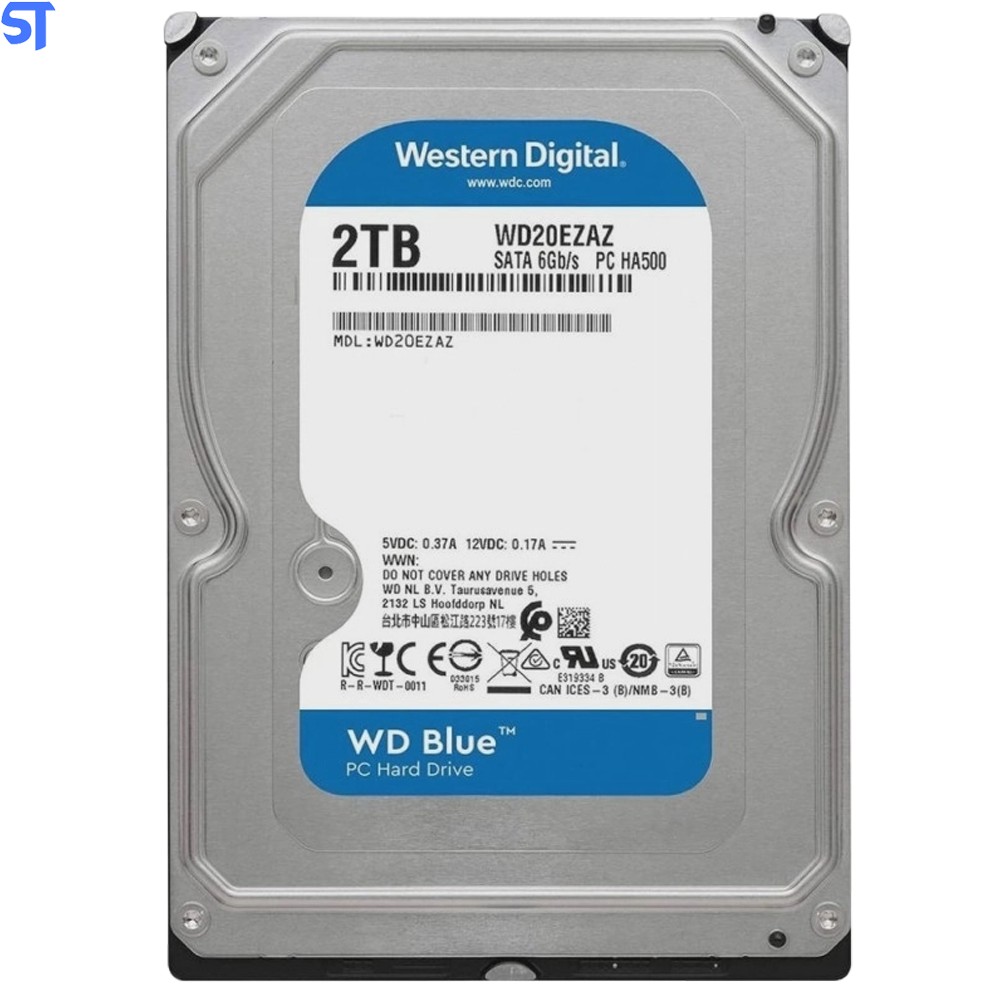 HD Interno Western Digital 2TB WD BLUE WD20EZAZ 256MB SATA III