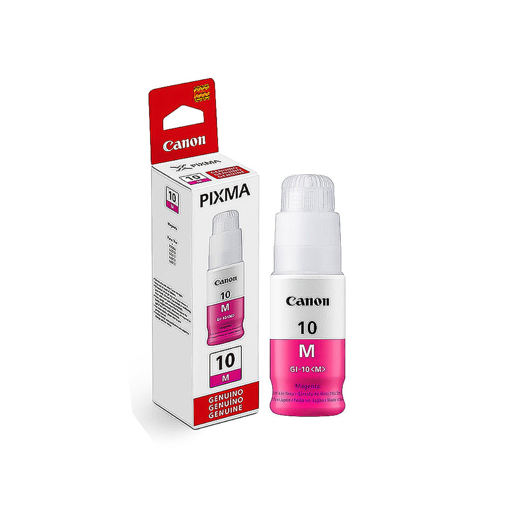 Garrafa de Tinta Canon GI 10M Magenta 7.700 Paginas Para Mega Tank G6010 G7010