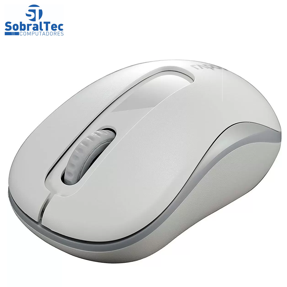 Mouse Sem Fio Rapoo M10 Plus, Wireless 2.4 GHz, 1000 DPI, Branco - RA008