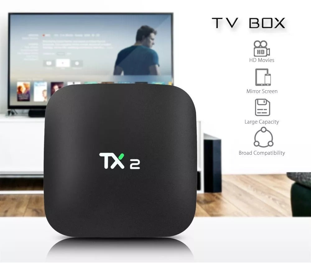 Receptor Tv Box TX2 4k 3Gb Memória 32Gb Android 8.1