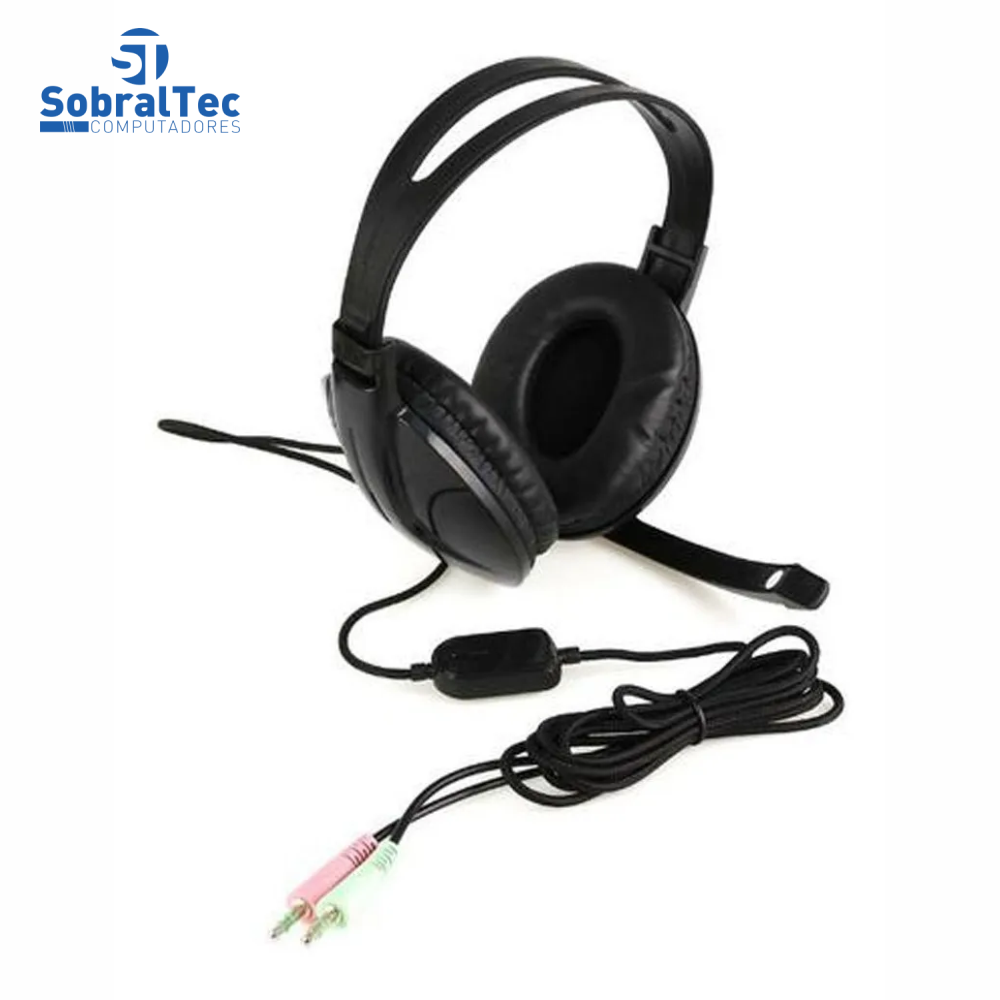 Fone De Ouvido Headset Com Microfone 2 P2 3,5mm Acolchoado Alta Qualidade Knup KP-418