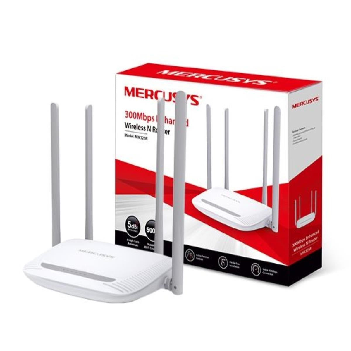 Roteador Mercusys Router MW325R 300MBPS Wifi N 4 Antenas de 5DBI