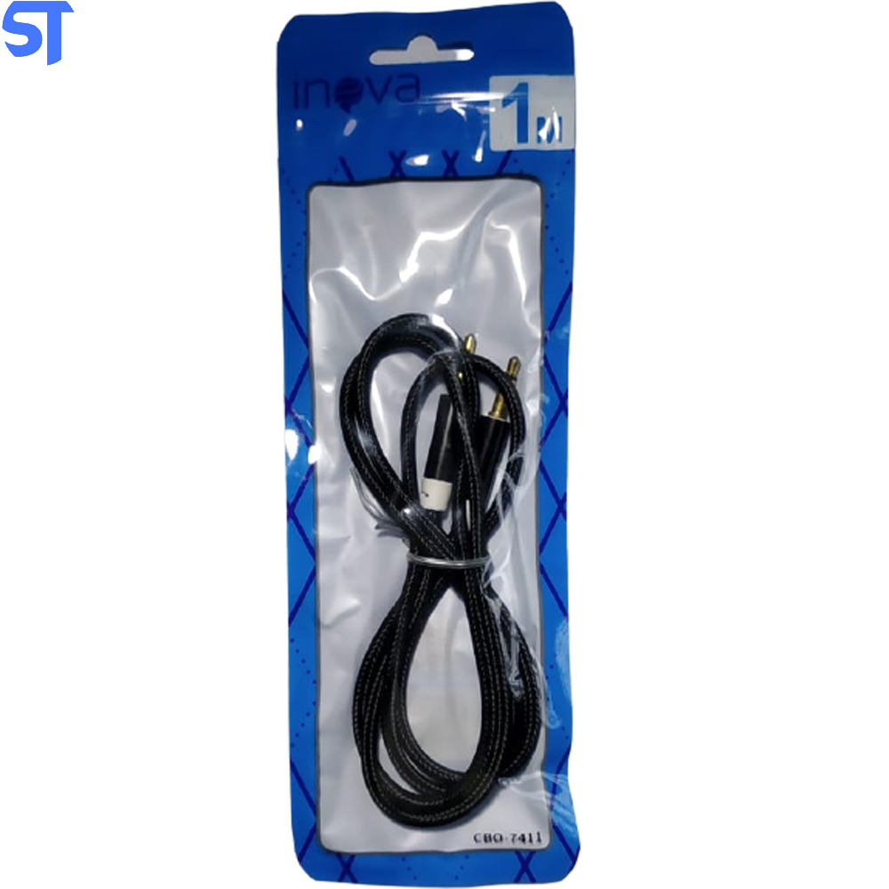 Cabo P2 x P2 Trançado Inova CBO-7411 1M Preto
