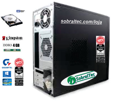 Computador Cpu Personalizado i-3 Hd 500gb Mem 4gb/ Tec/Mouse-Kit-Site
