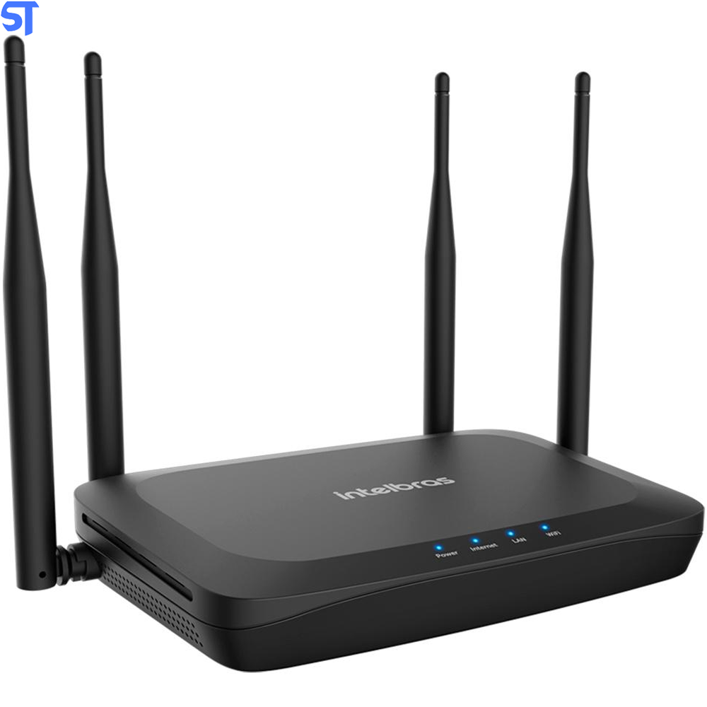 Roteador Wi-fi Dual Band Ac 1200 Porta Wan Gigabit 3 Lan Fast Ethernet 4 Antenas Intelbras Gf 1200