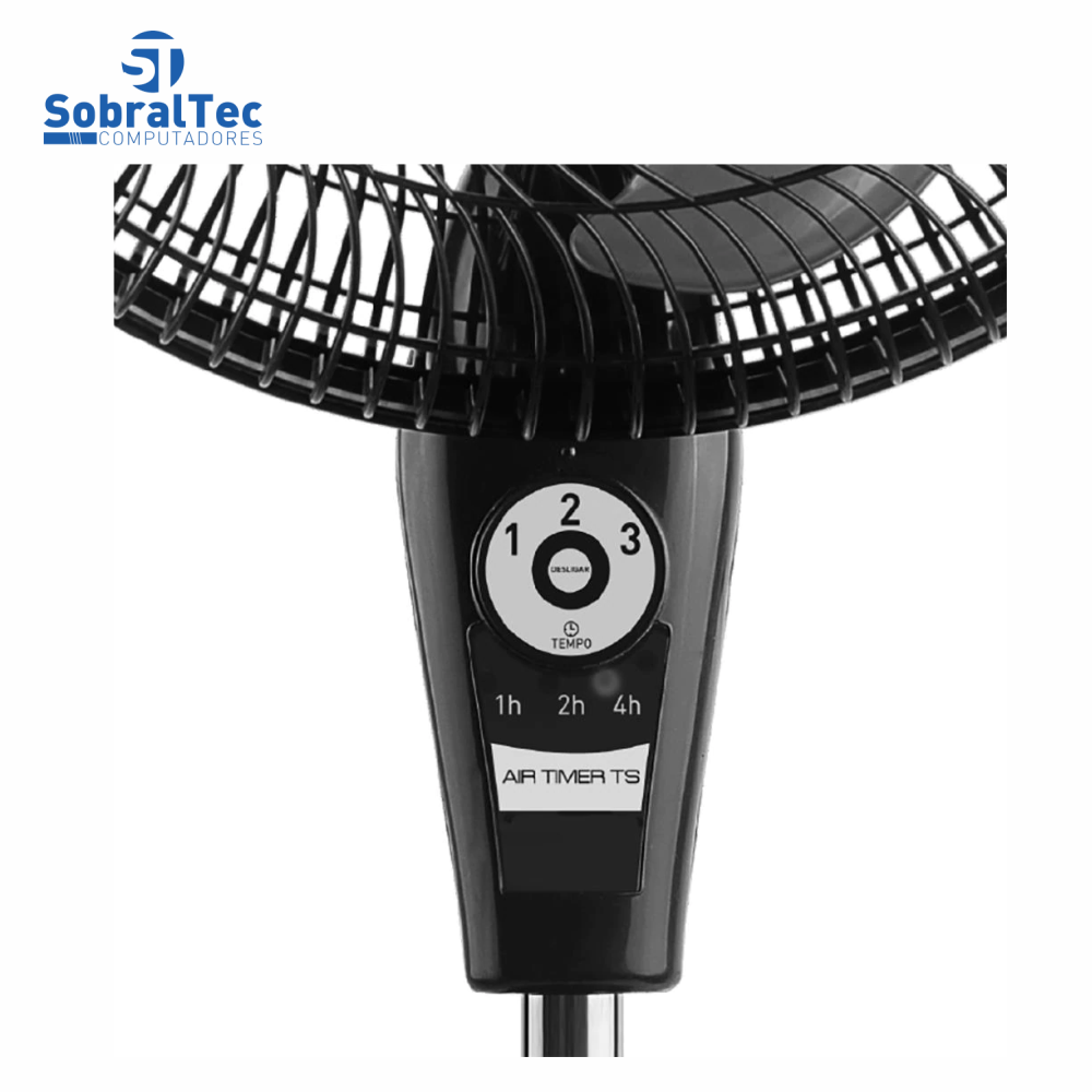Ventilador de Coluna Mallory 40cm Air Timer TS+ com 3 Velocidades e Controle Remoto – Preto