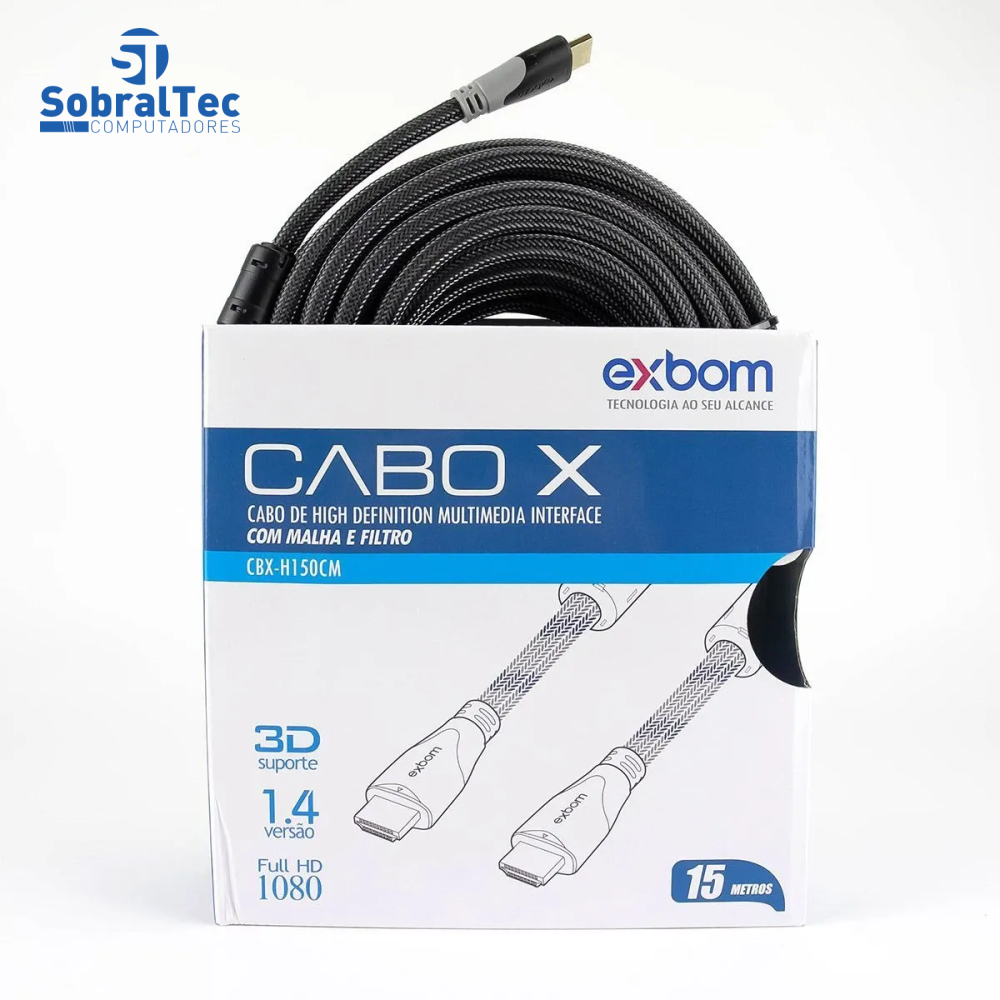 Cabo Hdmi 15Mt Exbom Cbxh150cm Malha