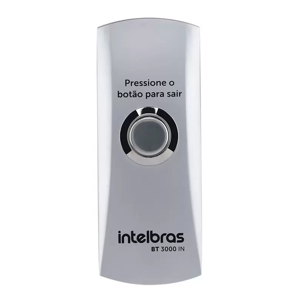 Acionador de Saída Inox Sobrepor Com Caixa Intelbras BT 3000 IN