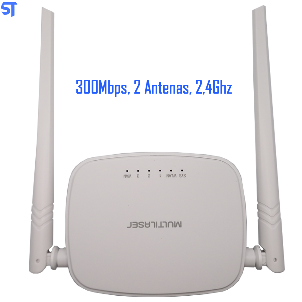 Roteador Wireless 300Mbps 2 Antenas 4 Portas Multilaser RE160