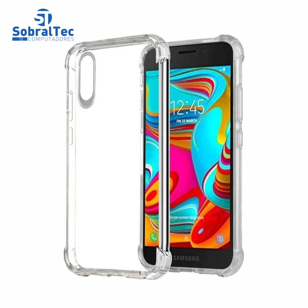 Capa Silicone TPU Transparente Borda Anti Impacto Anti-Shock Samsung Galaxy A01