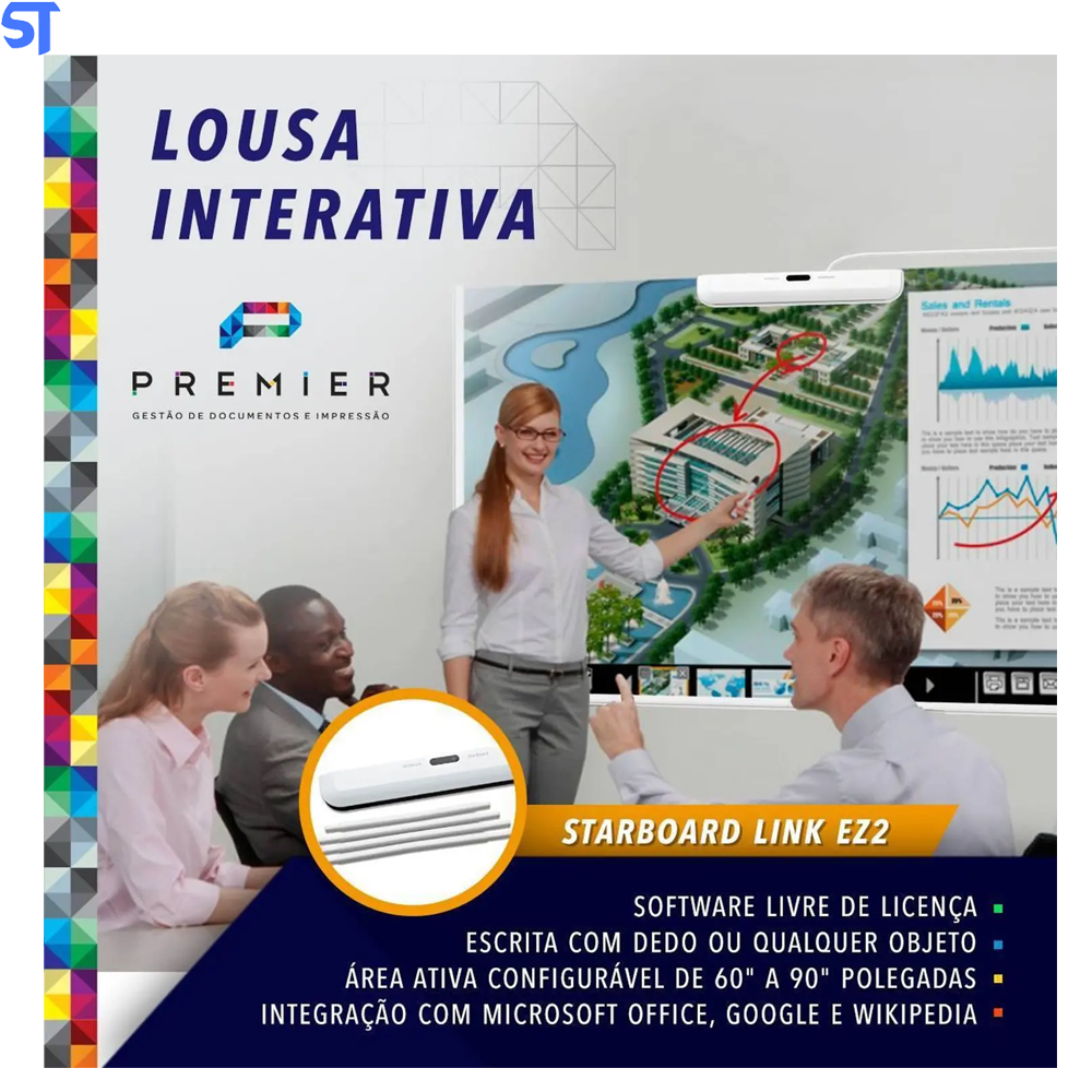 Lousa Digital Interativa Hitachi - Starboard Link Ez2