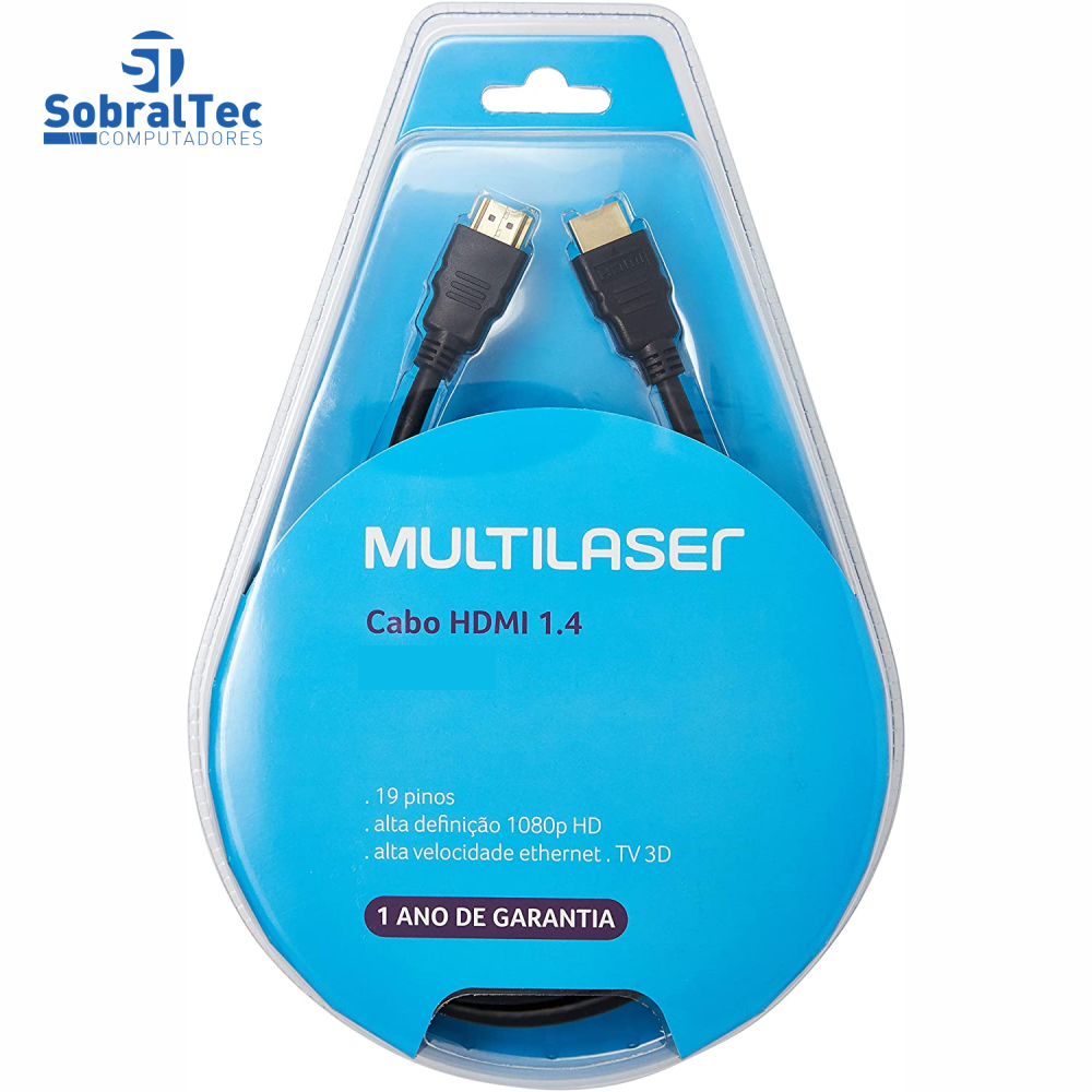 Cabo Hdmi 1.4 Full HD 3 Metros Multilaser WI234