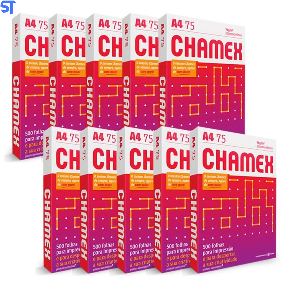 Papel Chamex A4 75g/m 210mm x 297mm Office Branco 500 Folhas