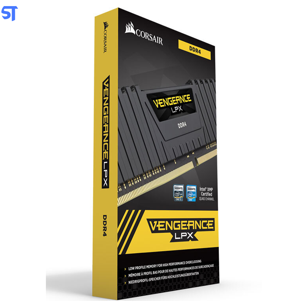 Memória Ram Gamer Desktop 4GB 2400Mhz Vengeance Lpx Black Cmk4gx4m1a2400c14 - Corsair