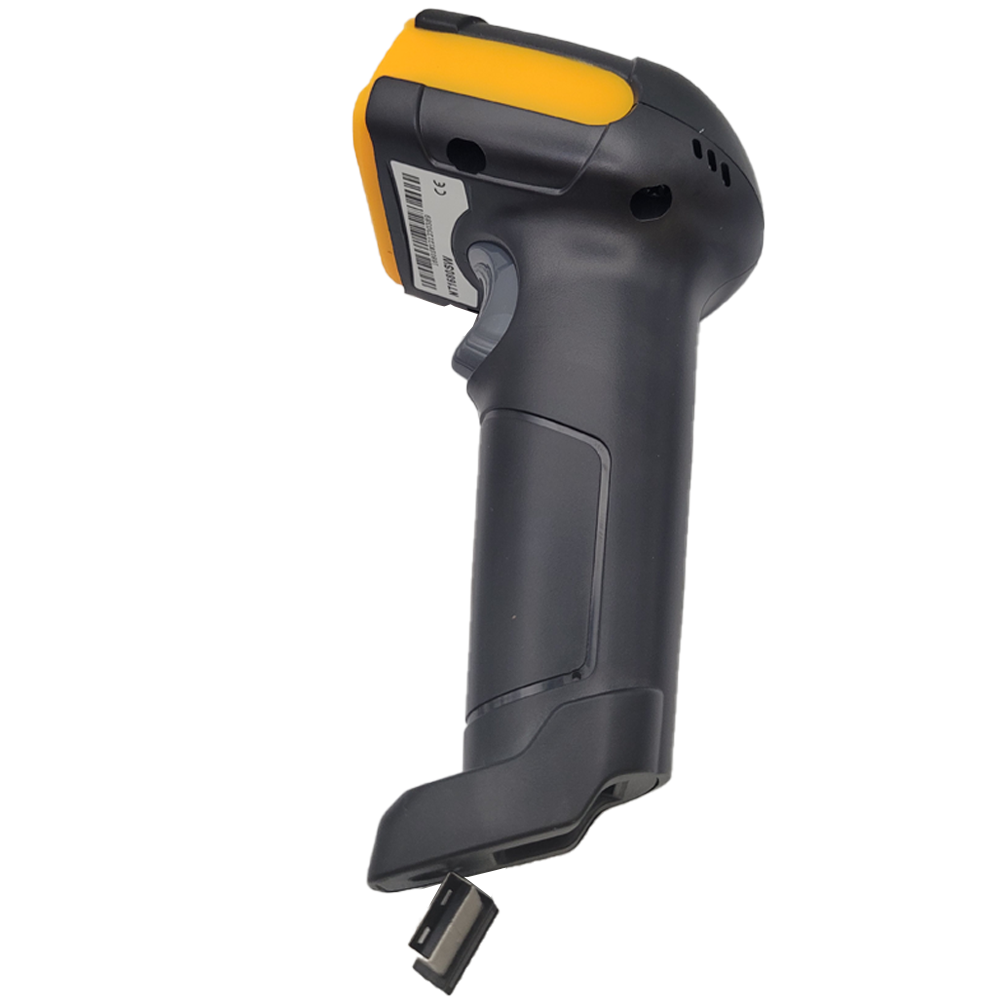 Leitor de Código de Barras Usb e Wireless Sem Fio Com Led Chiypos Preto Com Amarelo  - NT1680SW