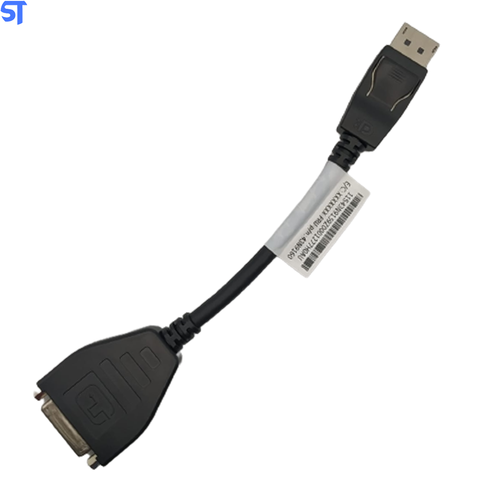 Cabo DisplayPort Macho Para Cabo DVI 18+1 Fêmea 20Cm