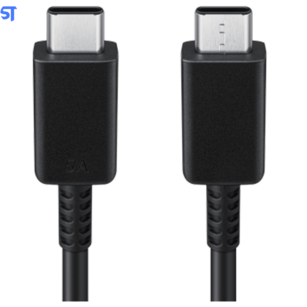 Cabo USB Rápido Tipo C para Tipo C 25W 2.4A - Preto 1 metro