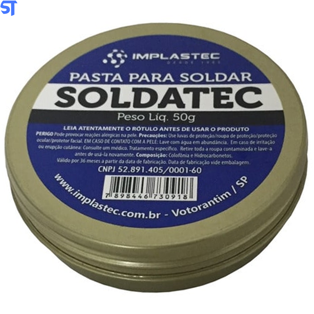 Pasta de Solda Implastec Amarelo Claro 50g
