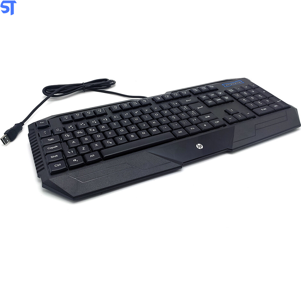 Teclado Gamer HP ABNT2 - K130 Preto Com Membrana