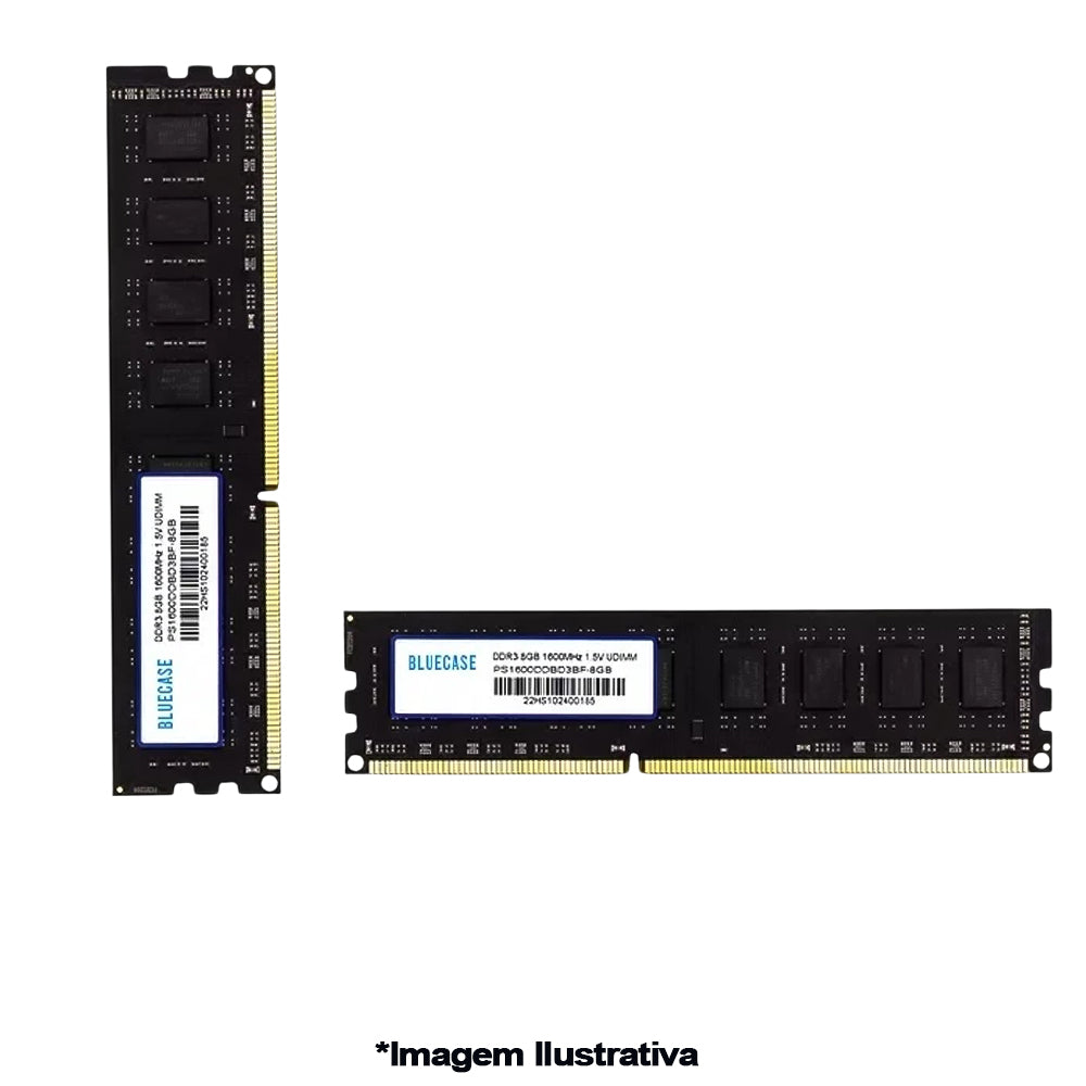 Memoria Ram Desktop 8GB 1600MHZ  DDR3 Long Dimm 1.5V Dual Rank Bluecase PN BML3D16M15V11/8G