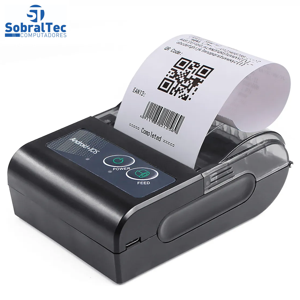 Mini Impressora Térmica 58mm Sem Fio Thermal Printer Aibecy
