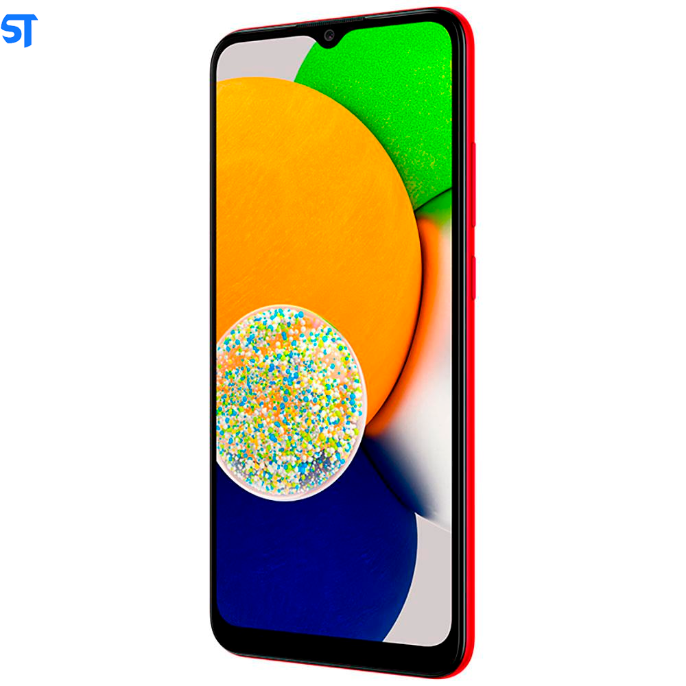 Smartphone Samsung Galaxy A03 Vermelho 64GB, 4GB RAM, Tela Infinita de 6.5", Câmera Dupla Traseira, Bateria 5000 mAh SM-
