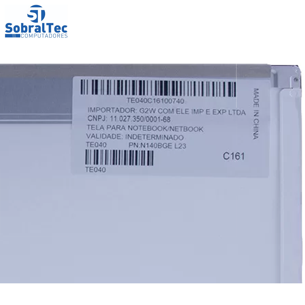 Tela Notebook Display Led 14.1 LP140WH4 (TL)(N1)- 40 Pinos Usada