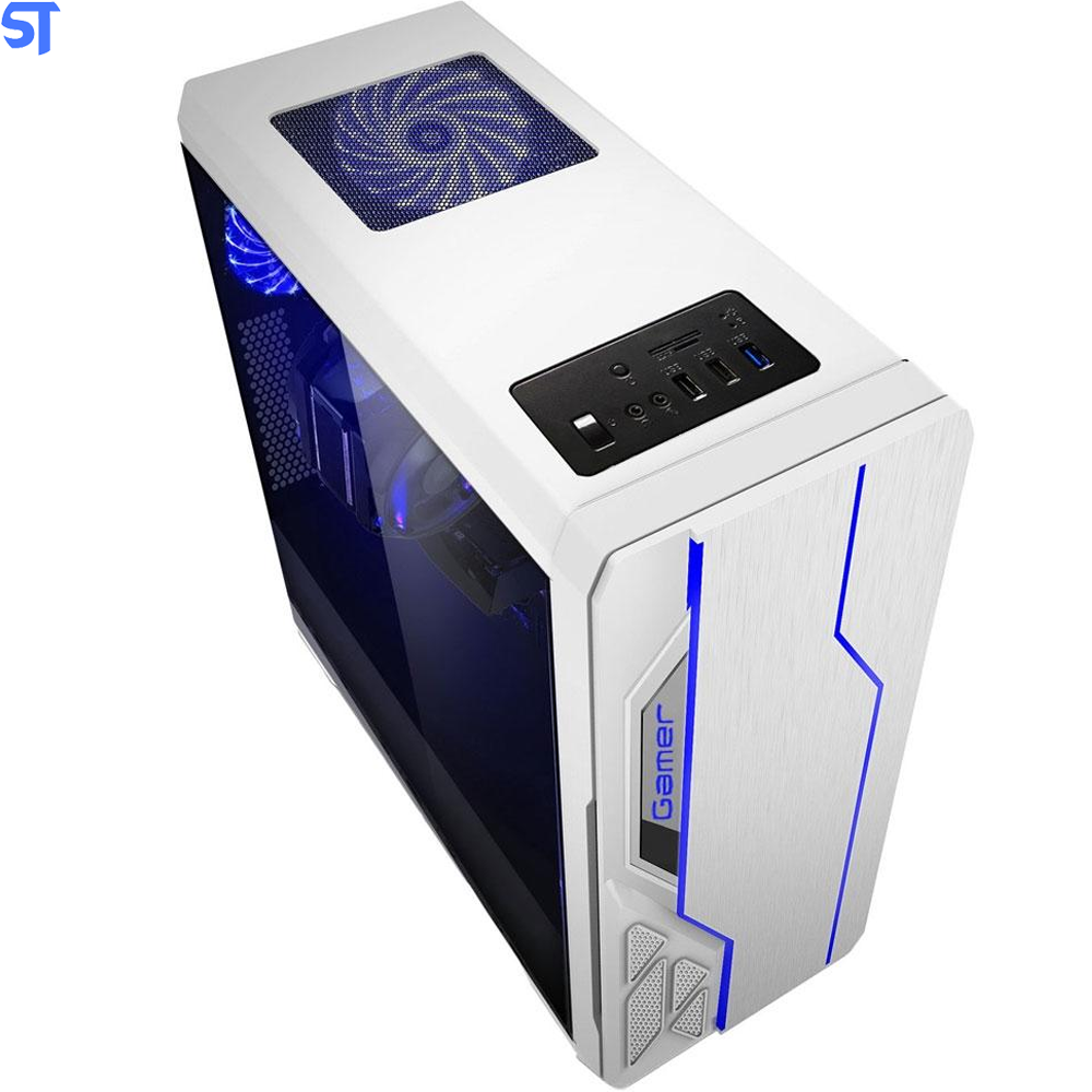 Gabinete Gamer Bg-009 Branco Bluecase - S/ Fonte / Usb 3.0