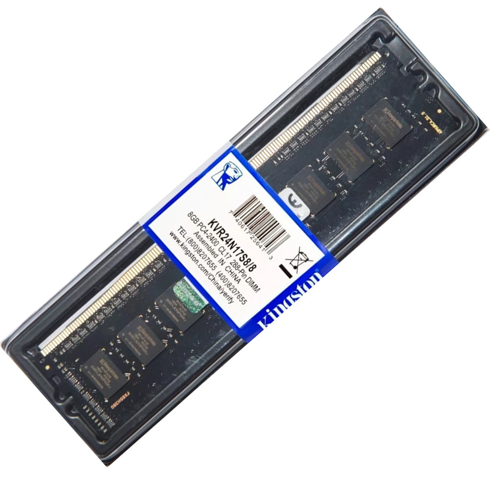 Memória Ram Desktop 8GB 2400MHz DDR4 Kingston KVR24N17S8/8 - Preta