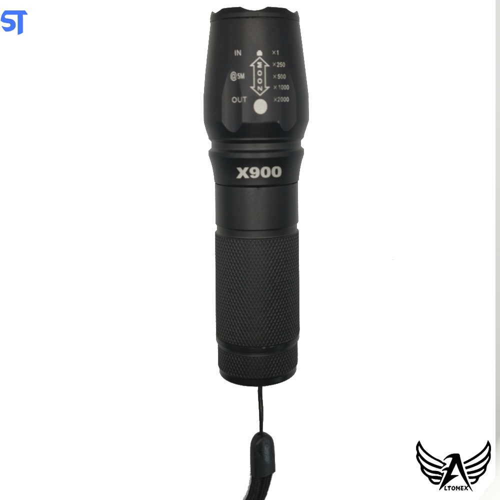 Lanterna Tática Multifuncional Led Recarregável Altomex X900 - ALB9001