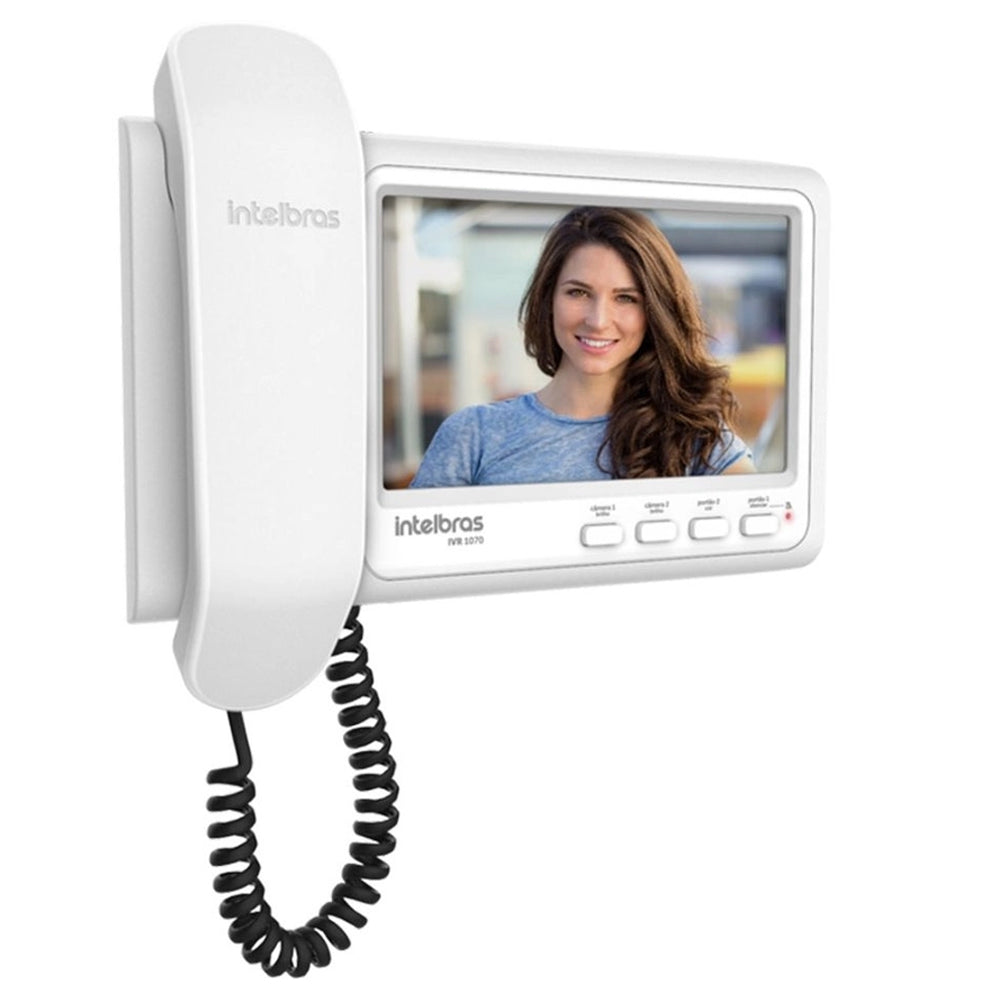 Modulo Interno Para Video Porteiro Intelbras IVR 1070 HS Display 7" Polegdas Com Visualização Noturna