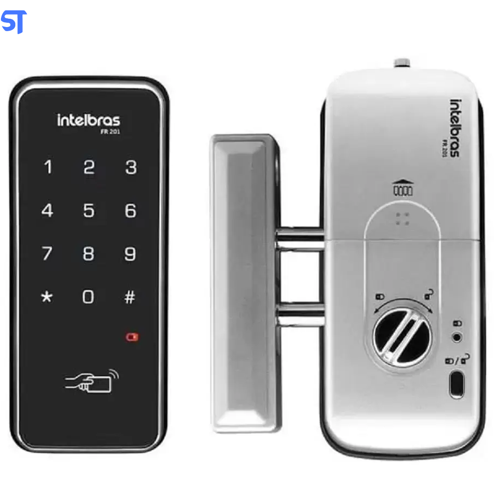 Fechadura Digital FR 201 Preto e Cinza Intelbras