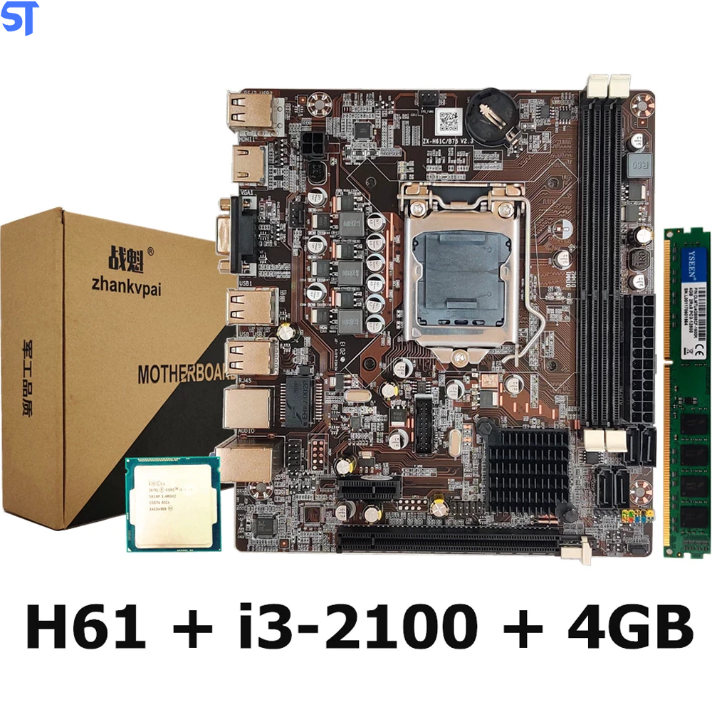 Computador ST Core i3-2100- HD SSD 256GB- Memória 4GB- Gab MT-23V2- Com Monitor 19 -Teclado e Mouse  Estabilizador 300W