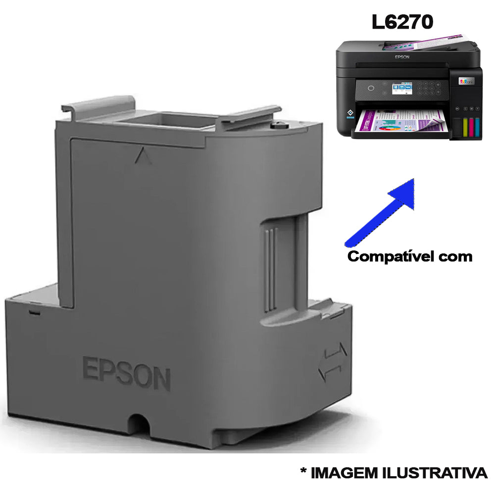 Caixa Tanque De Manutenção Com Chip Para Epson T04D1 L6270 L6290 L14150