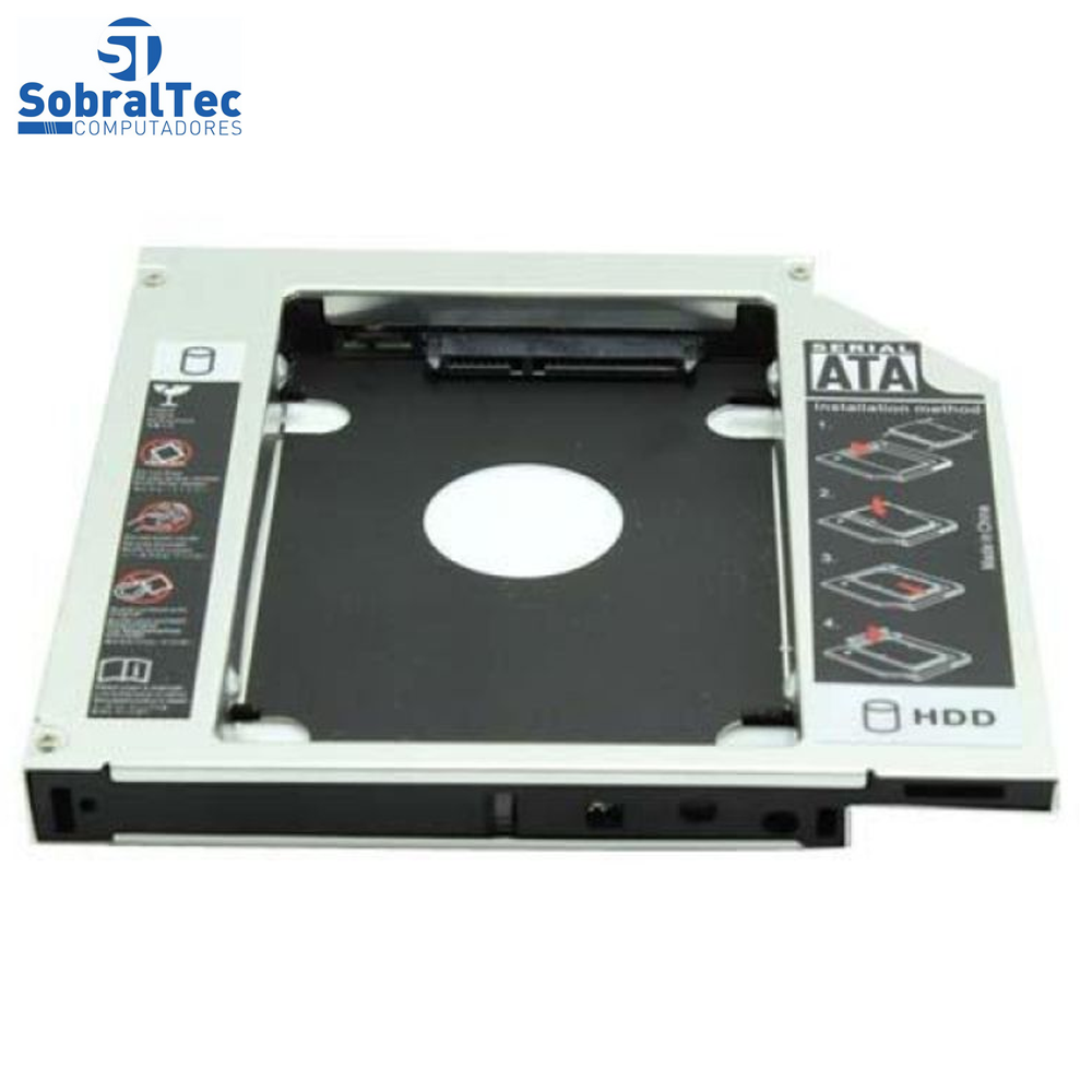 Gaveta Caddy Adaptador Para Segundo HD de Notebook ou Ssd 9.5mm Knup KP-HD010