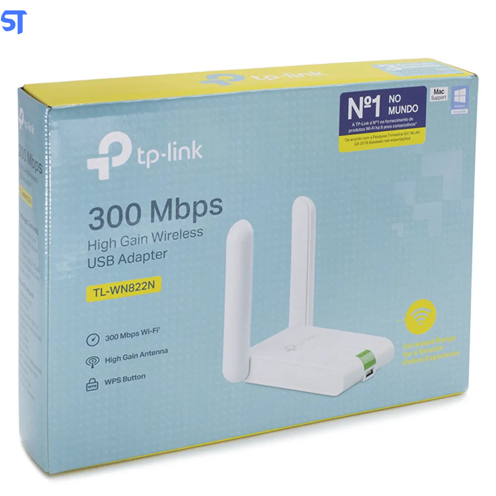 Adaptador Wireless TP Link N 300Mbps TL WN822N