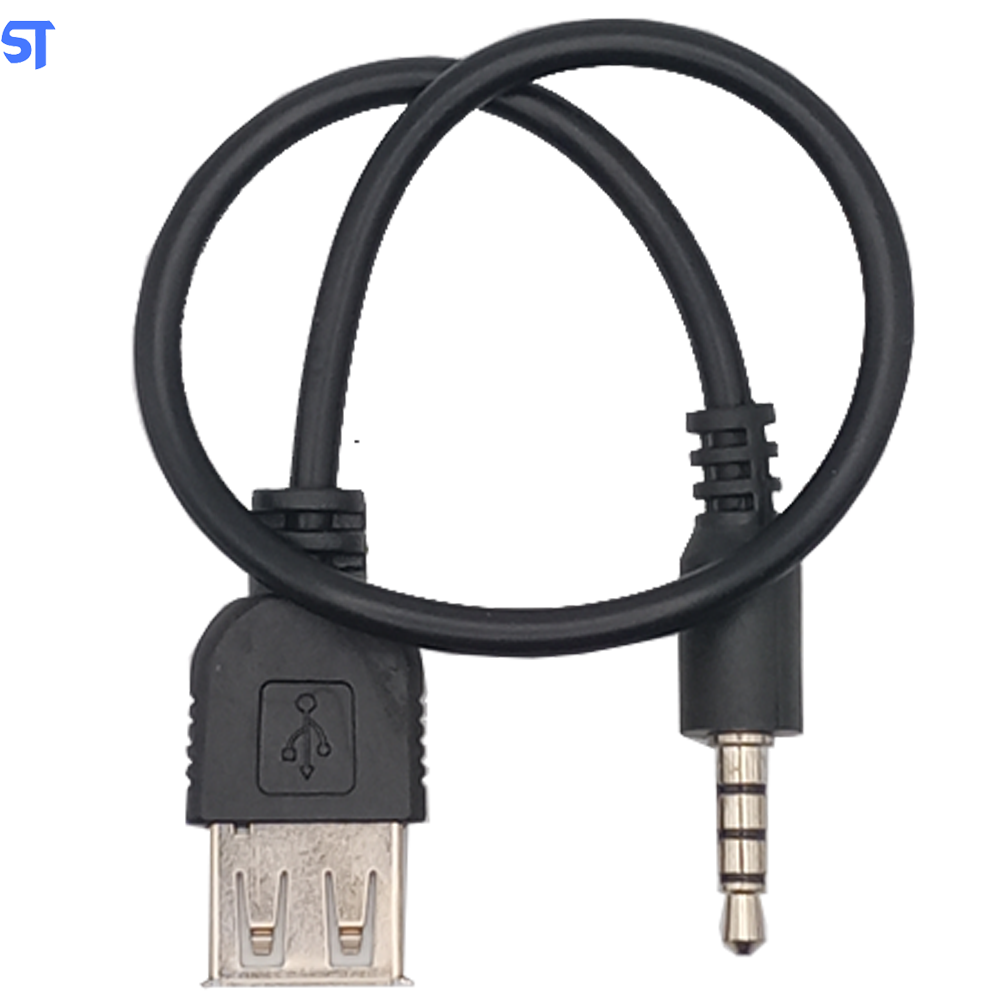 Cabo Usb Para P2 Lelong 30Cm - Preto
